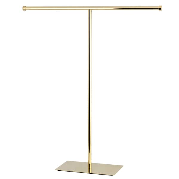 Kingston Brass Claremont T-Shape Towel Rack, Polished Brass CC8202 - main